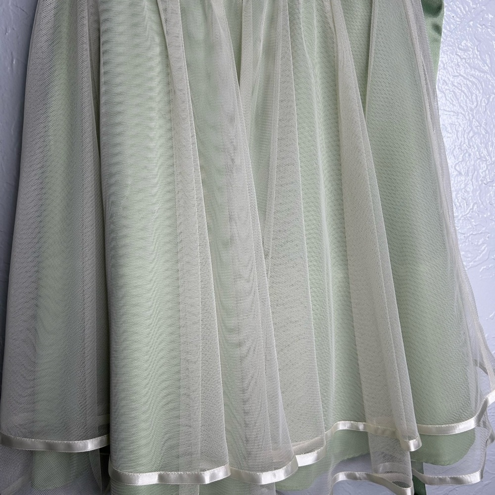 Charming Kids Dress with Green and White Floral Design - Picture 5 of 5